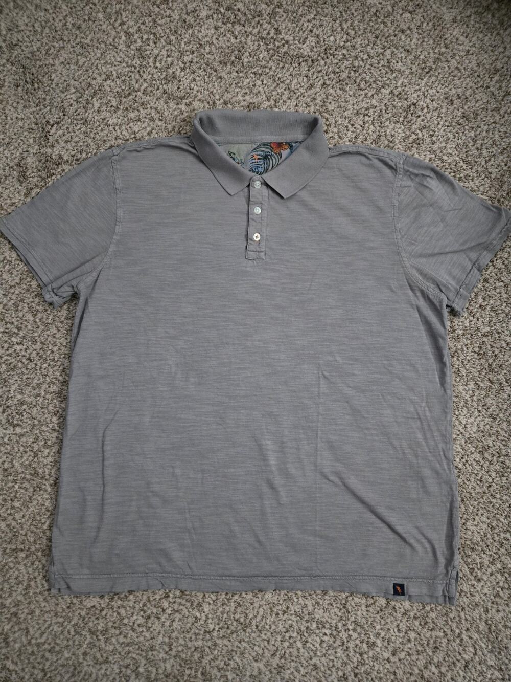 Margaritaville Island Reserve 100% Cotton Men's Gray Polo Golf Shirt Size XL